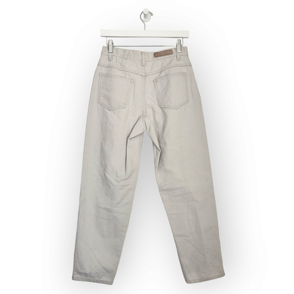 Vintage Bill Blass Off White Gray High Waisted Tapered Leg Pants 4 - Picture 6 of 9